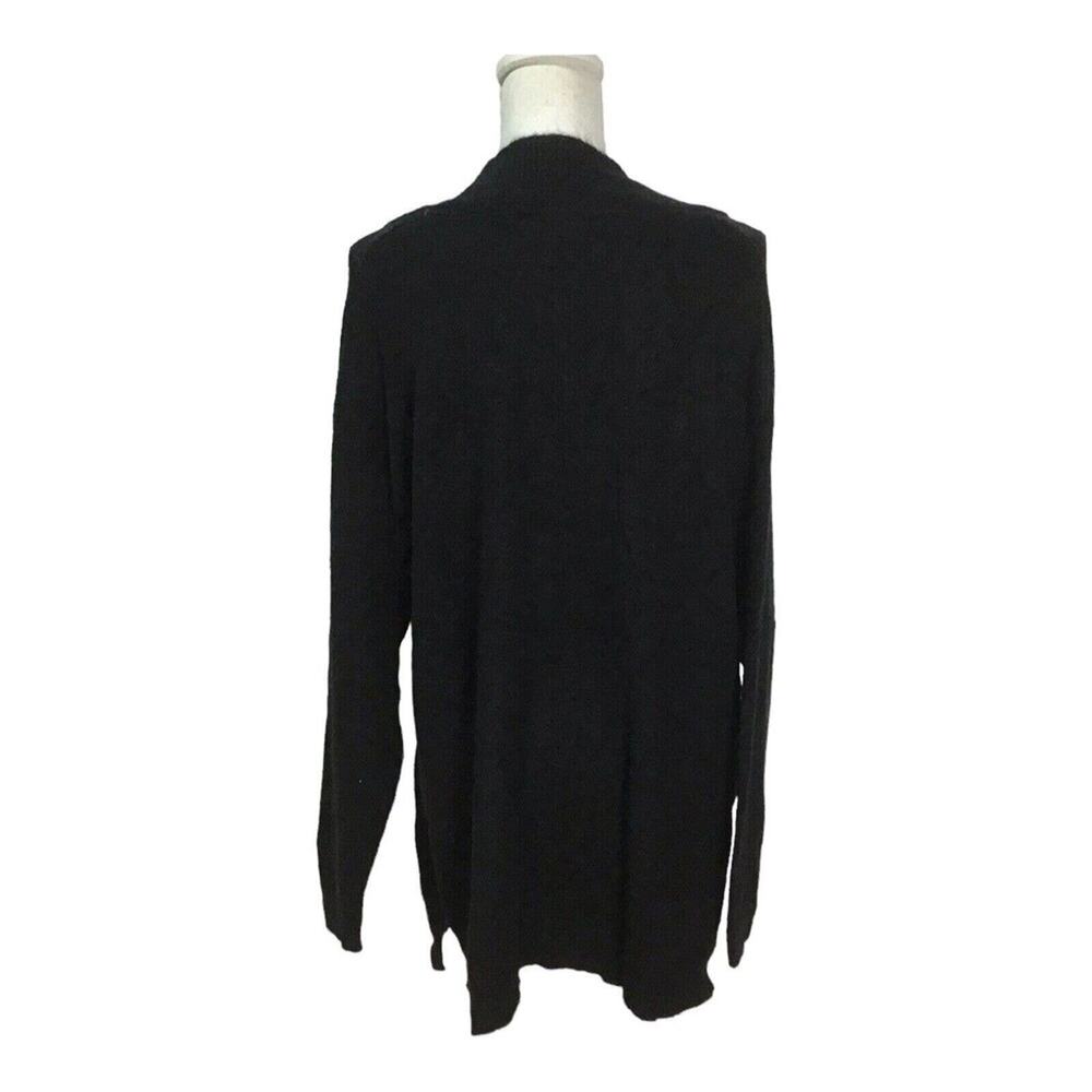 RDI Women’s Black Oversized Deep V-Neck Pullover Sweater Size M NWOT - Picture 8 of 11